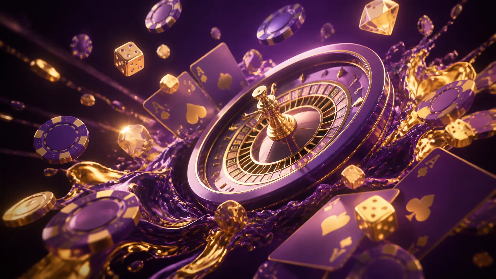 Cinematic depiction of a glossy neon roulette wheel with glowing elements, evoking luxury and excitement in a casino setting.