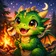 Colorful cartoon elephant avatar with large ears and playful expression, suitable for profile picture.